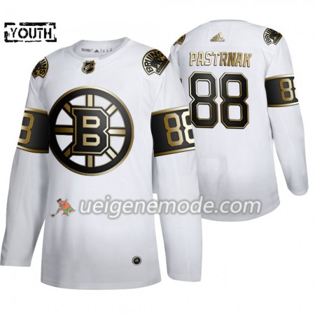 Kinder Eishockey Boston Bruins Trikot David Pastrnak 88 Adidas 2019-2020 Golden Edition Weiß Authentic